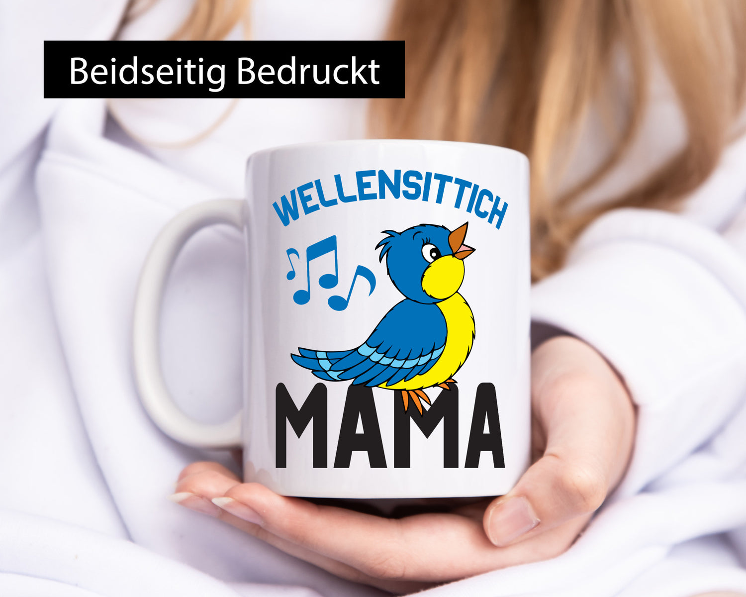 Wellensittich Mama | Vogelbesitzerin Vögel v2 lustig Familie Geschenkidee
