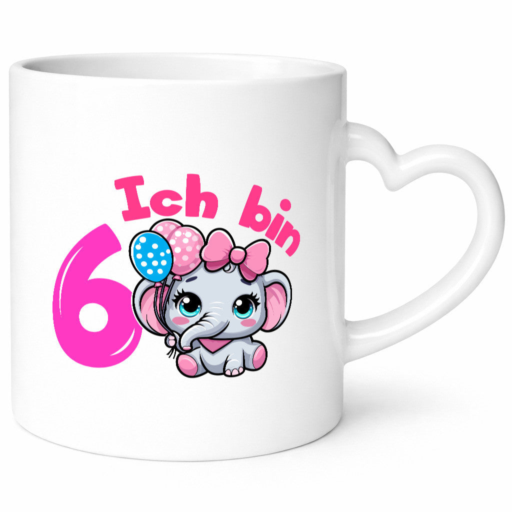 6. Geburtstag | 6 Jahre Elefant Mädchen Humor Geschenkidee Tasse