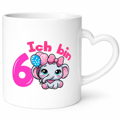 6. Geburtstag | 6 Jahre Elefant Mädchen Humor Geschenkidee Tasse