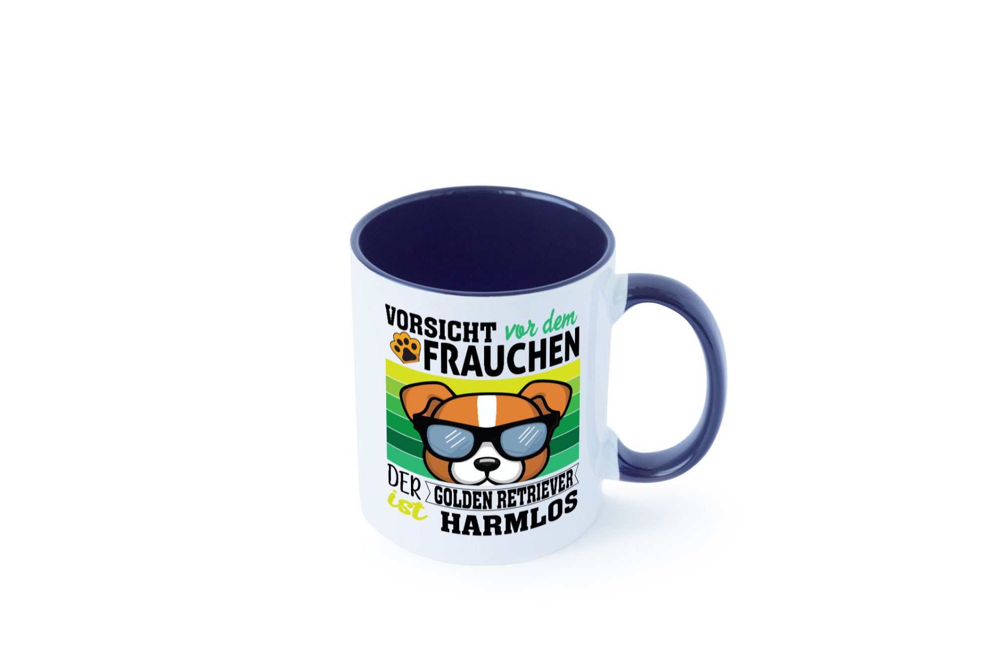 Vorsicht vor dem Frauchen Golden Retriever ist Harmlos lustiger Spruch Geschenk