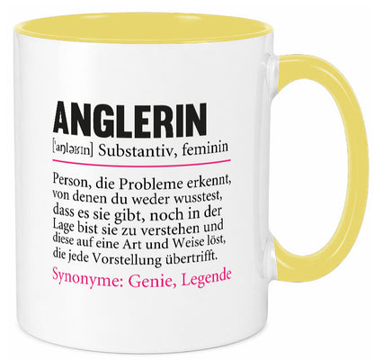 Anglerin | Spruch Angeln Fischerin Beruf Humor Arbeit Kollegen Büro