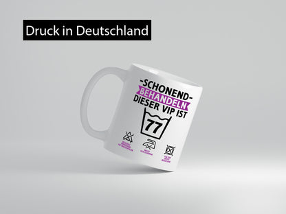 77 Geburtstag | schonend behandeln Jahre v2 lustig Geschenkidee Geschenk Tasse