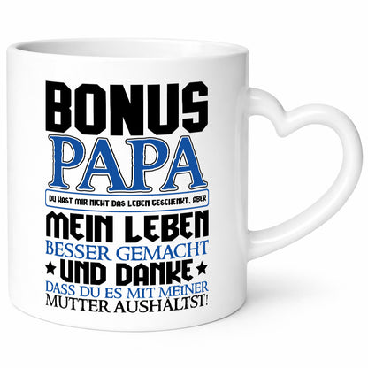 Bonus Papa lustiger Spruch Geschenk Humor Geschenkidee Tasse