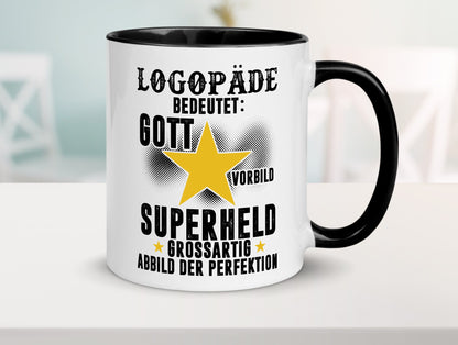 Bedeutung von Logopäde | Sprachtherapie lustiger Spruch Geschenk Humor Tasse