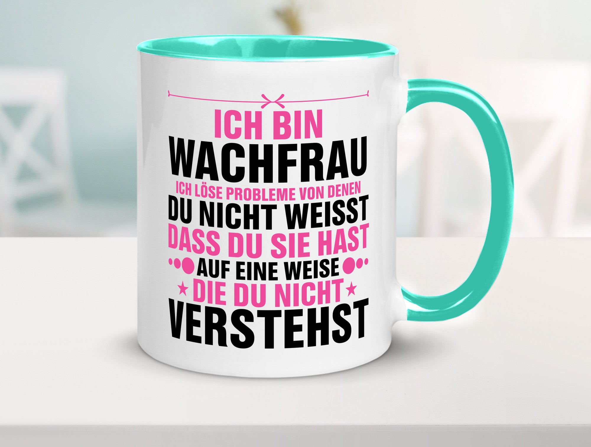 Löse Probleme: Wachfrau | Wachpersonal Nachtwächter Geschenk Humor Geschenkidee