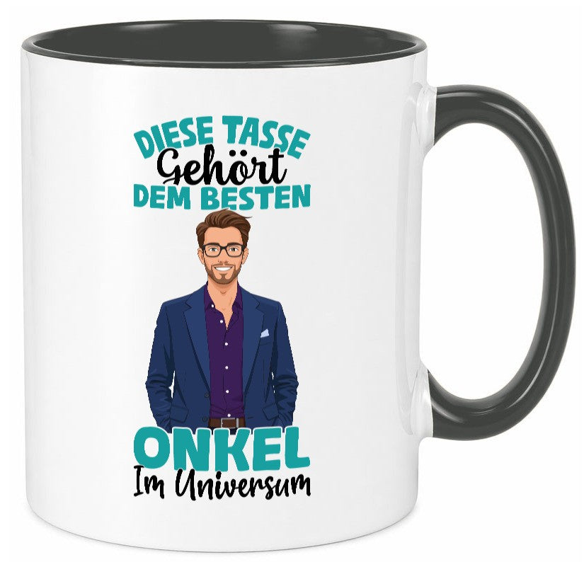 Im Universum: Onkel | Neffe Bruder Familie lustiger Spruch Geschenk Tasse