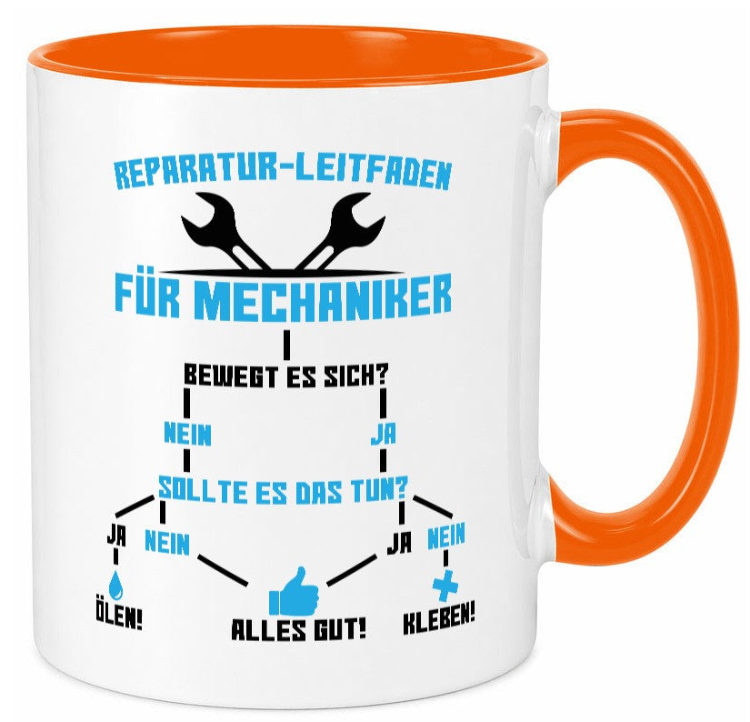 Mechaniker | Reparatur Autowerkstatt Ã–len Kleben Geschenkidee Humor Tasse