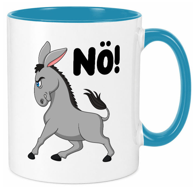 Nö | Sturer Esel hab kein bock lustig Humor Geschenkidee Geschenk Tasse