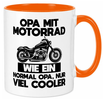 Opa mit Motorrad, viel cooler | Motorrad lustig Familie Geschenkidee Geschenk Tasse
