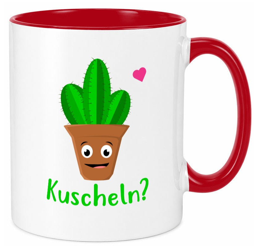 Kuscheln? | lustige Tasse Kaktus Motiv Humor lustig Geschenkidee Geschenk