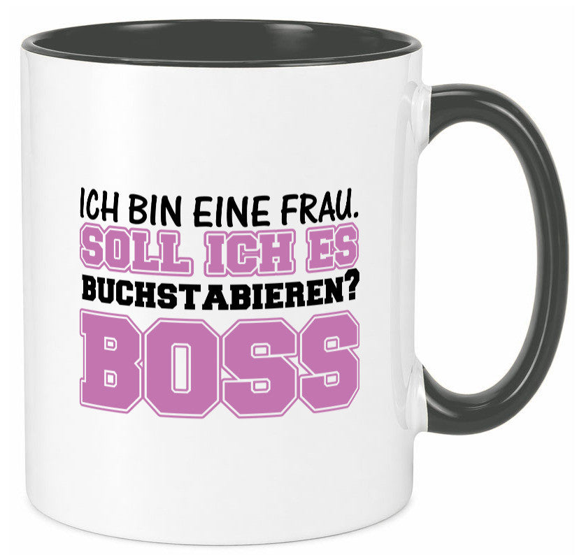 Ich bin der Boss Geschenk Humor Geschenkidee lustiger Spruch Tasse