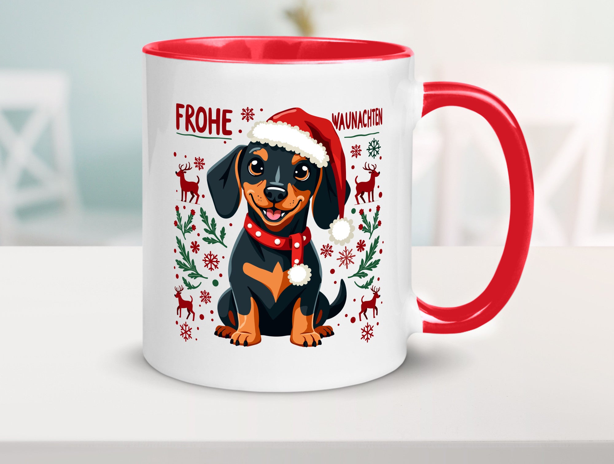 Frohe Waunachten | Ugly Christmas Weihnachtshund v2 Humor Tierliebhaber