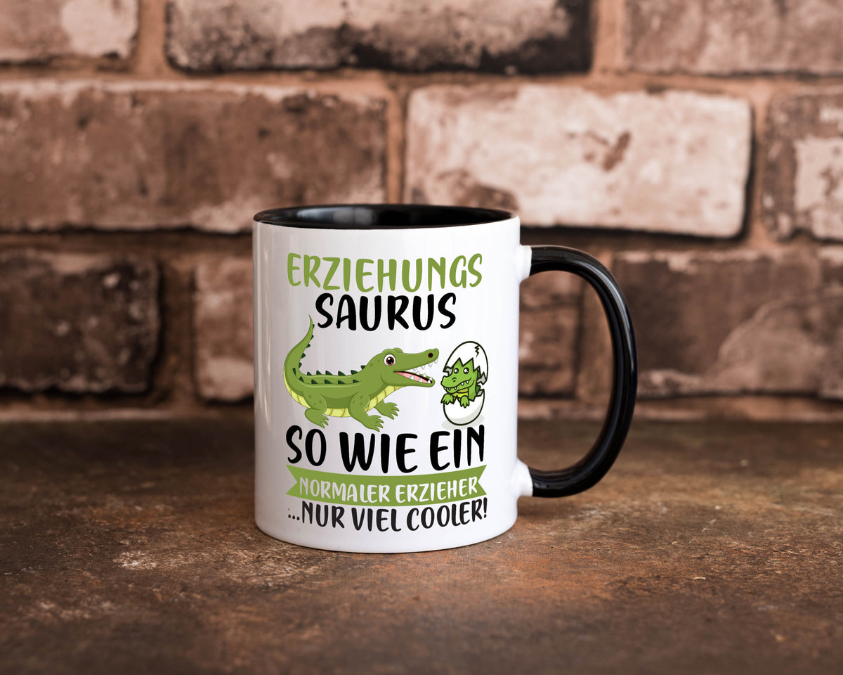 Erziehungsaurus | Kindergärtner Erzieherin Erzieher Humor Geschenkidee Tasse