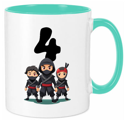 4. Geburtstag | 4 Jahre Ninja lustig Geschenkidee Geschenk Tasse