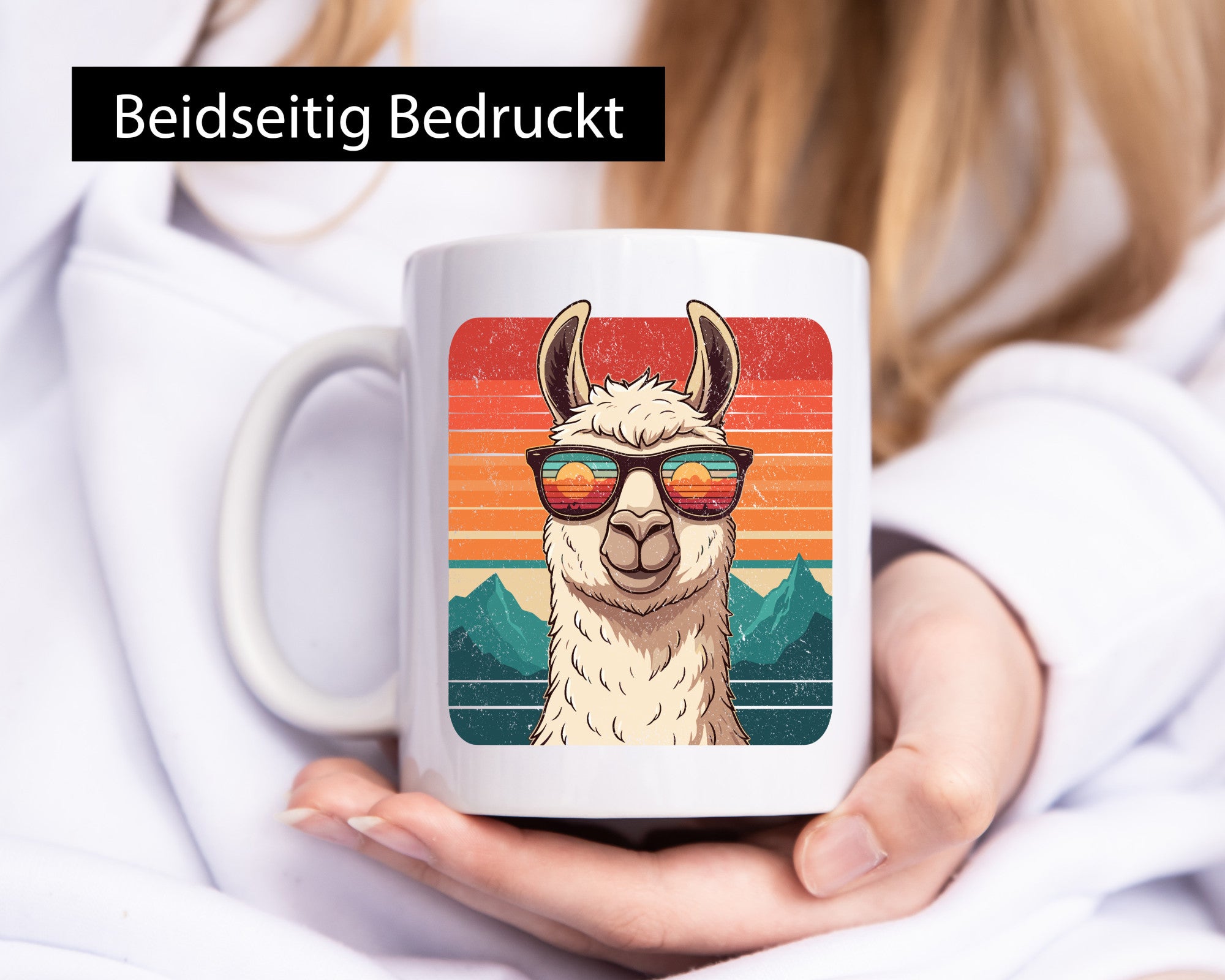Alpaka Vintage | Lama Kamel Geschenk Humor Geschenkidee lustiger Spruch Tasse