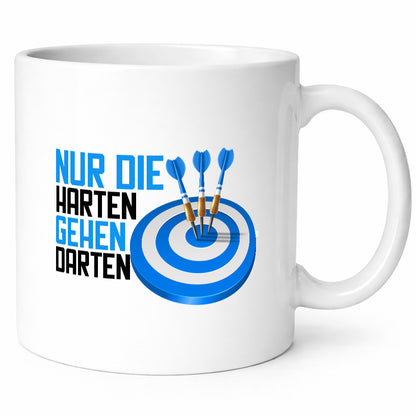 Nur die Harten gehen Darten | Dart Dartspieler Pfeile Humor Geschenkidee Tasse