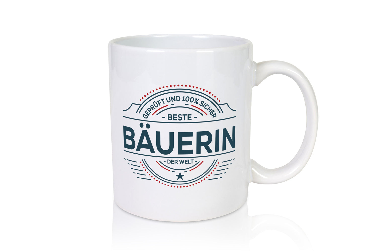 Geprüft und sicher: Bäuerin | Bauernhof Landwirtschaft Humor Geschenkidee Tasse