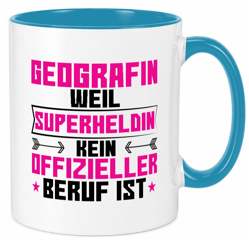 Superheldin Geografin | Geografie Geschenkidee Humor Tasse