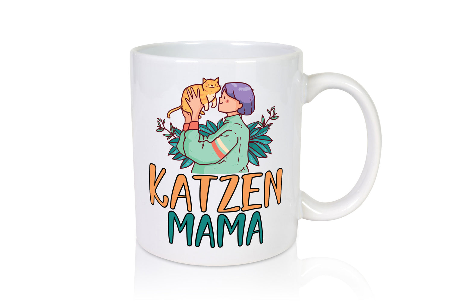 Katzenmama | Katze Mensch Pflanze lustig Familie Geschenkidee Geschenk Tasse