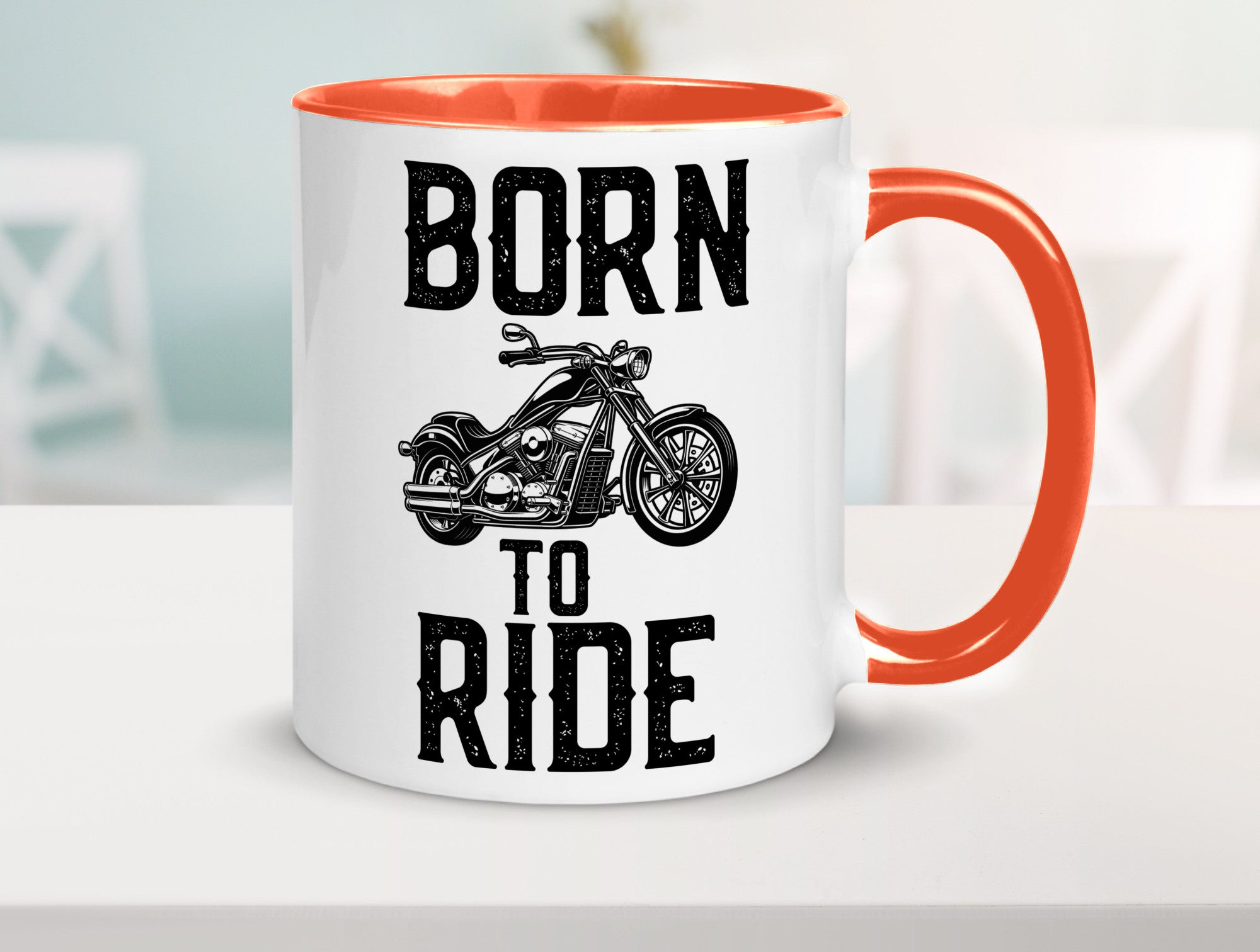 Born to ride | Biker Tasse Motorradfahrer Motorrad lustiger Spruch Geschenk