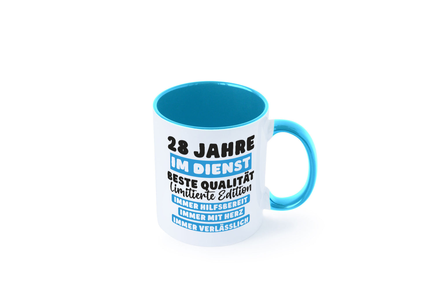 28 Jahre im Dienst | Jubiläum Arbeit v6 lustig Kollegen Büro Geschenk Tasse