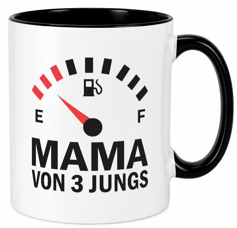 Mama von 3 Jungs | Muttertag Geschwister lustiger Spruch Geschenk Familie