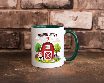 9. Geburtstag | 8 Jahre Bauernhof und Tiere Humor Geschenkidee Tasse
