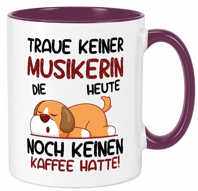 Traue keiner Musikerin | Musik Musikantin lustiger Spruch Geschenk Humor Tasse
