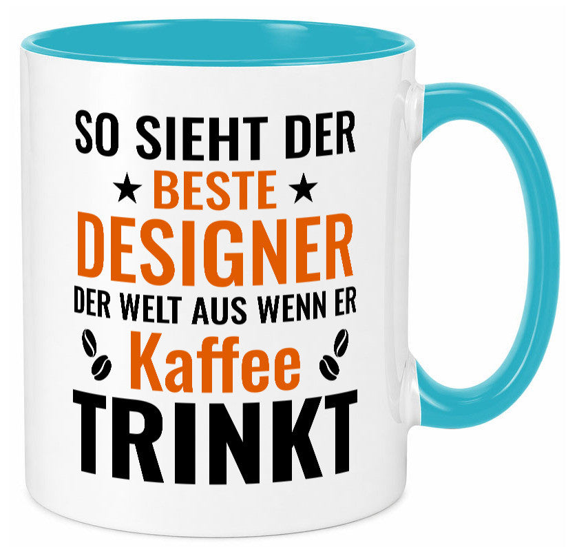 Kaffee trinkt: Designer Beruf | Mode Geschenkidee Arbeit Kollegen Büro Humor