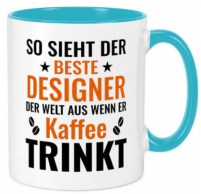 Kaffee trinkt: Designer Beruf | Mode Geschenkidee Arbeit Kollegen Büro Humor