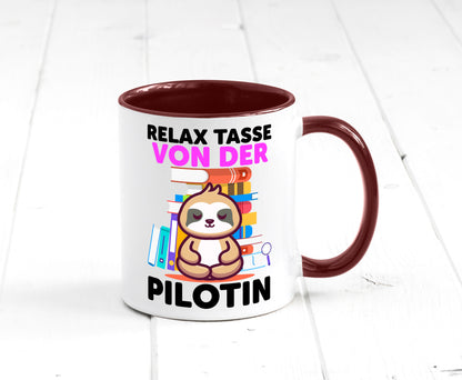 Relax Tasse: Pilotin | Definition Piloten lustiger Spruch Geschenk Humor