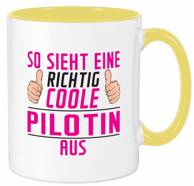 Richtig Coole Pilotin | Definition Piloten Geschenkidee Humor Tasse