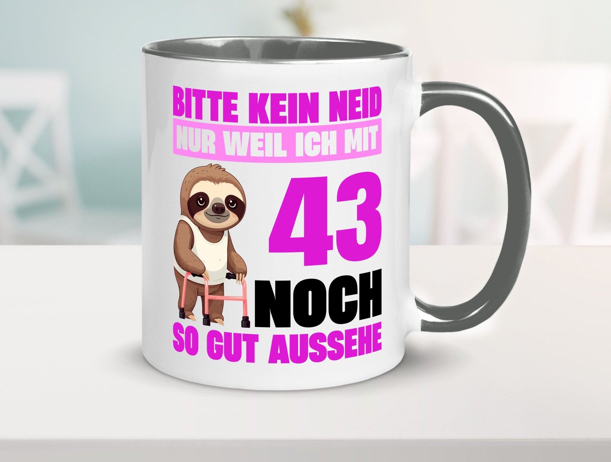 43. Geburtstag | Bitte kein neid Faultier 43 Jahre Geschenk Geschenkidee