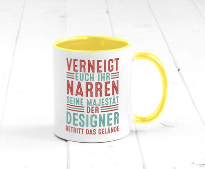Verneigt euch: Designer Beruf | Mode v2 Humor Arbeit Kollegen Büro Geschenkidee