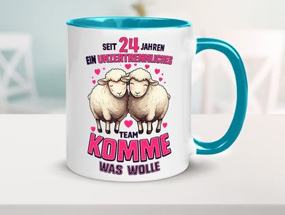 24 Jahre Verheiratet | ein Team Ehepaar v2 Humor Geschenkidee Tasse