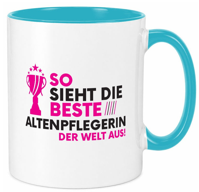 Die Weltbeste Altenpflegerin | Pflegepersonal Pflege lustig Humor Geschenkidee Tasse