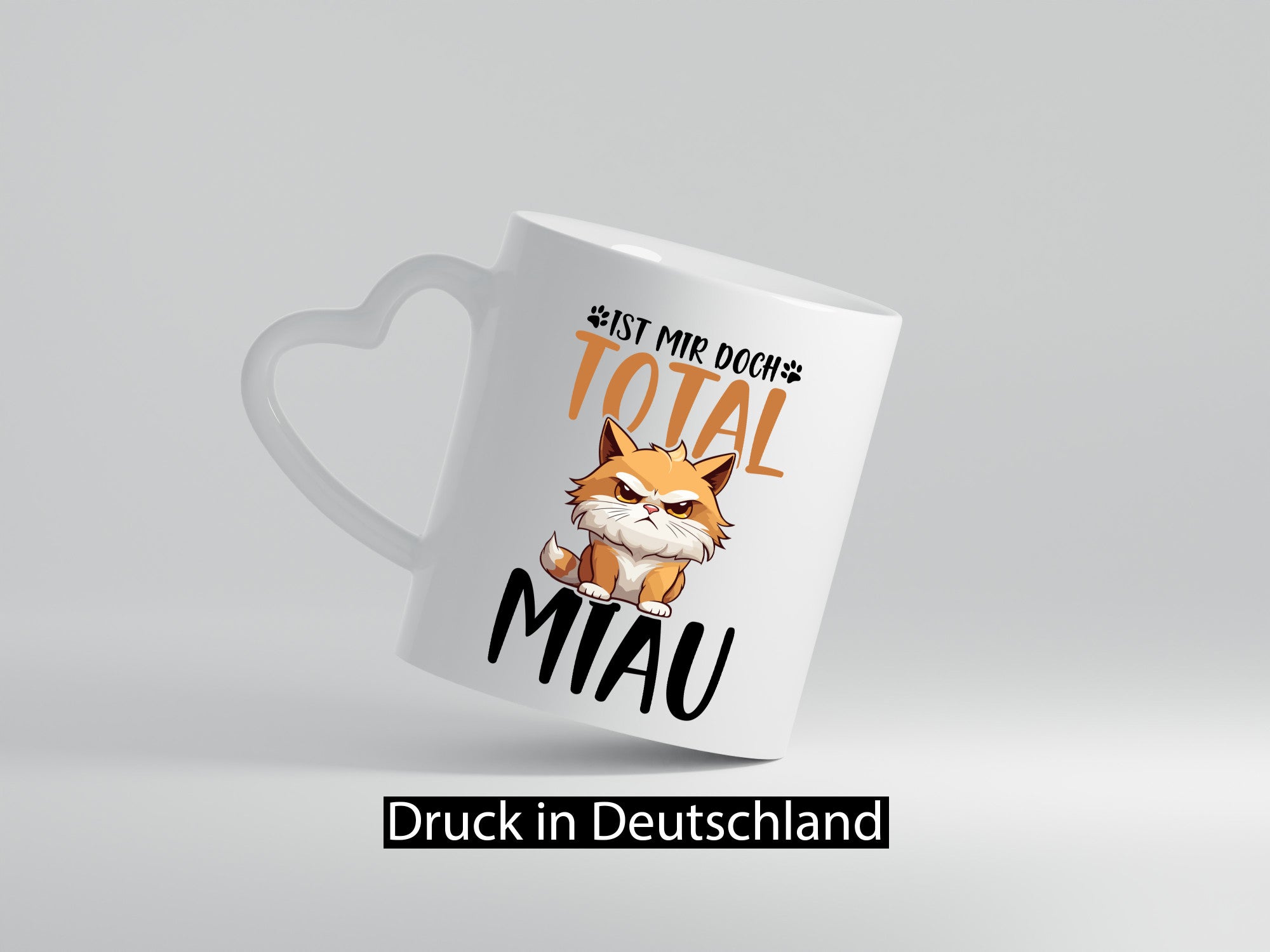 Ist mir doch total Miau | Katze Katzenliebhaber Geschenk Tierliebhaber Humor