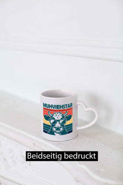 Muhviehstar | Kuh Landwirt mit Brille lustiger Spruch Geschenk Humor
