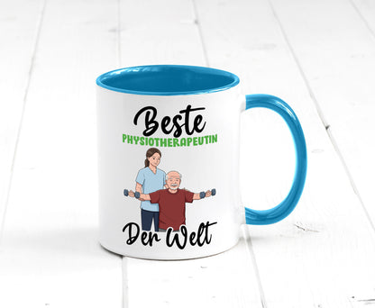 Beste Physiotherapeutin v3 lustig Humor Geschenkidee Geschenk Tasse