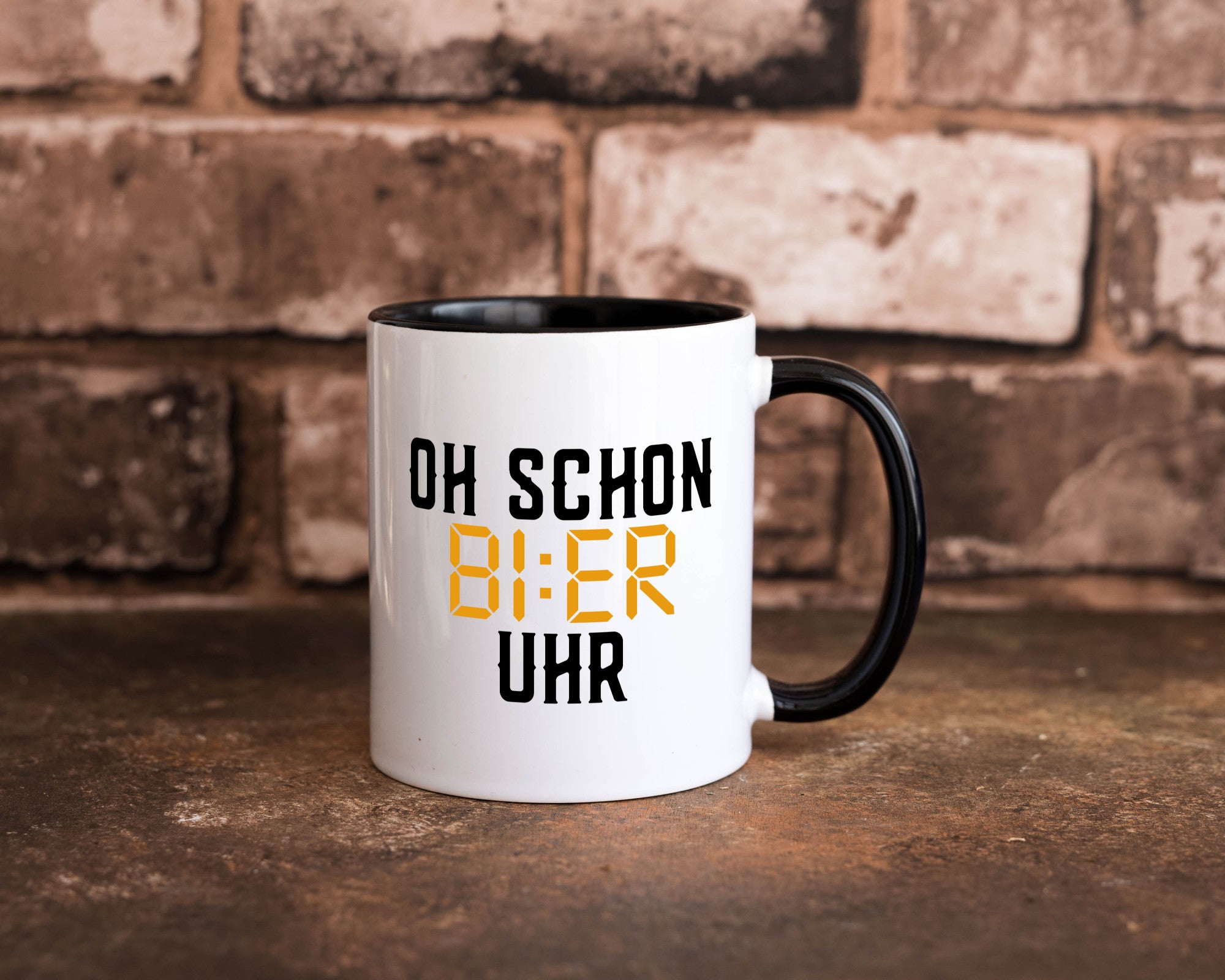 Oh schon Bier Uhr | Biertrinker Party Feiern Pils Humor Geschenkidee Tasse