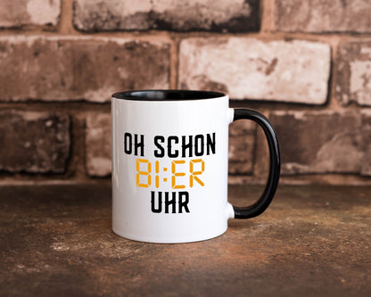 Oh schon Bier Uhr | Biertrinker Party Feiern Pils Humor Geschenkidee Tasse