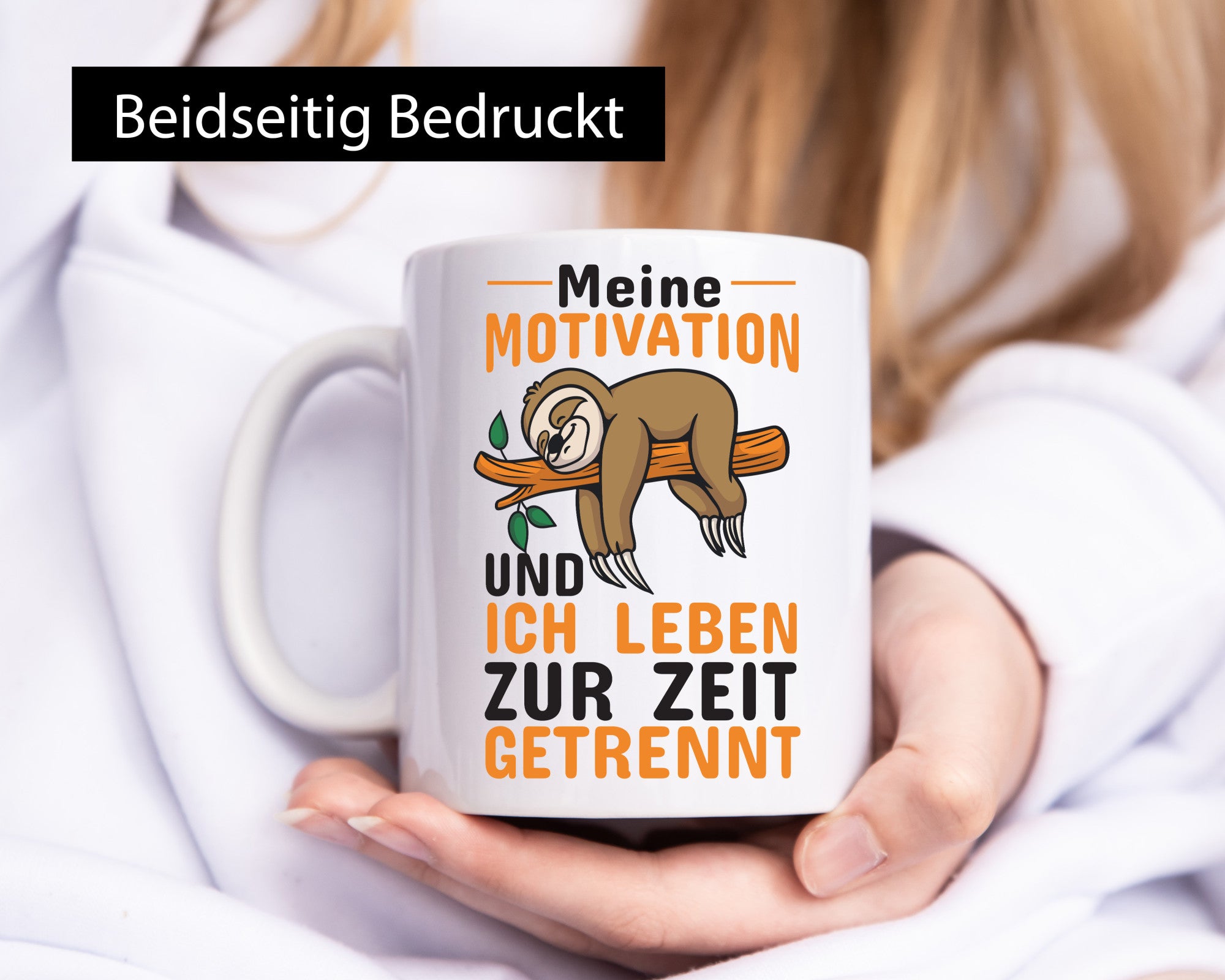 Keine Motivation | Faultier Tasse Büro Humor faul Geschenk Arbeit Kollegen