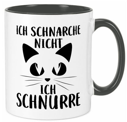 Nicht schnarchen, schnurren | Katze Schnurrhaare Augen Geschenkidee Tasse