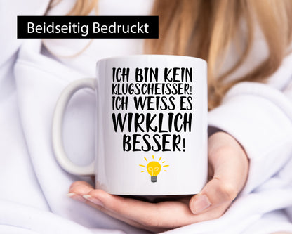 Klugscheißer | Arbeit Kollegin / Chef Arbeits Tasse lustig Kollegen Büro