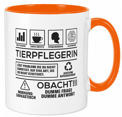 Achtung Probleme Tierpflegerin | Pflegeberuf Tierheim lustiger Spruch Geschenk