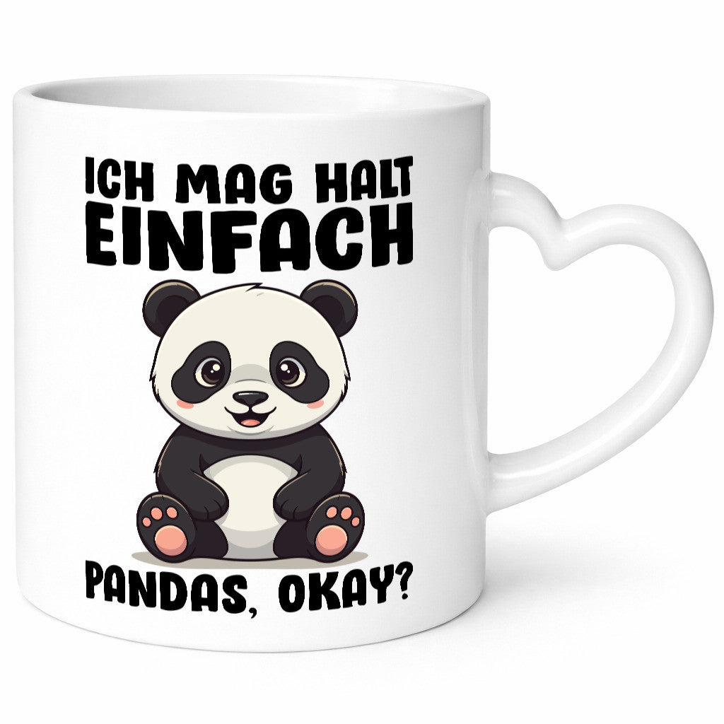 Ich mag halt einfach Pandas | Pandabär lustig Humor Geschenkidee Geschenk Tasse