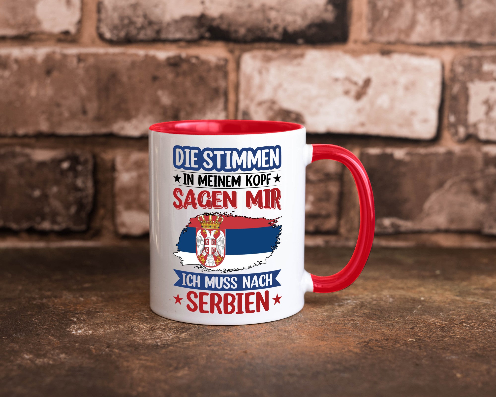 Serbien | Urlaub Stimmen in meinem Kopf Traumland v2 Geschenk Humor