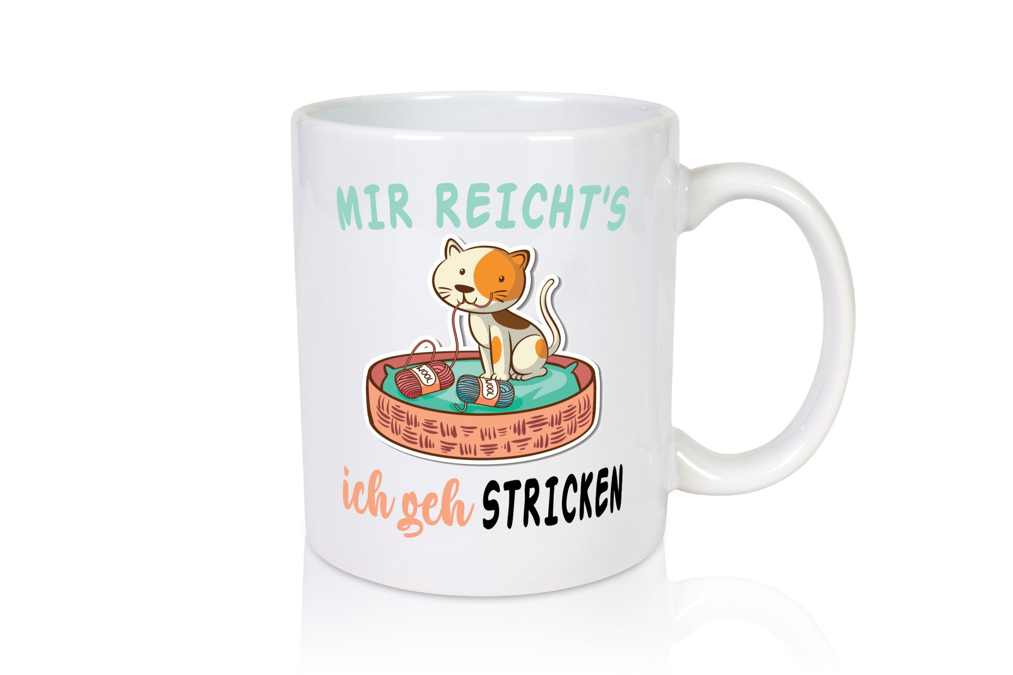Mir reichts ich geh stricken | Katze Wolle Geschenkidee Tierliebhaber Humor
