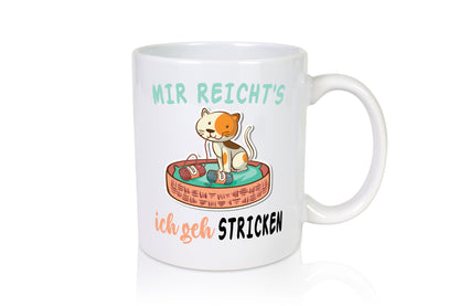 Mir reichts ich geh stricken | Katze Wolle Geschenkidee Tierliebhaber Humor