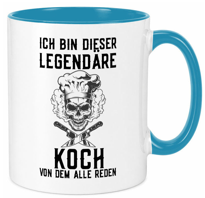Legendärer Koch | Haubenkoch Totenkopf Küchenchef lustiger Spruch Geschenk Tasse